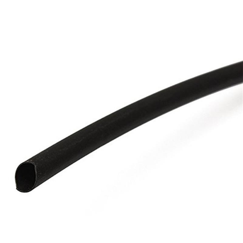 1/8" 3Mm Id Black Solid Polyolefin Thin Wall Cross-Linked Heat Shrink Tubing