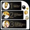 Black and Gold Balloon Arch Kit, AivaToba 126 Pieces Black Gold Metallic Chrome and Gold Confetti Balloons, Party Decoration Set for Graduation,