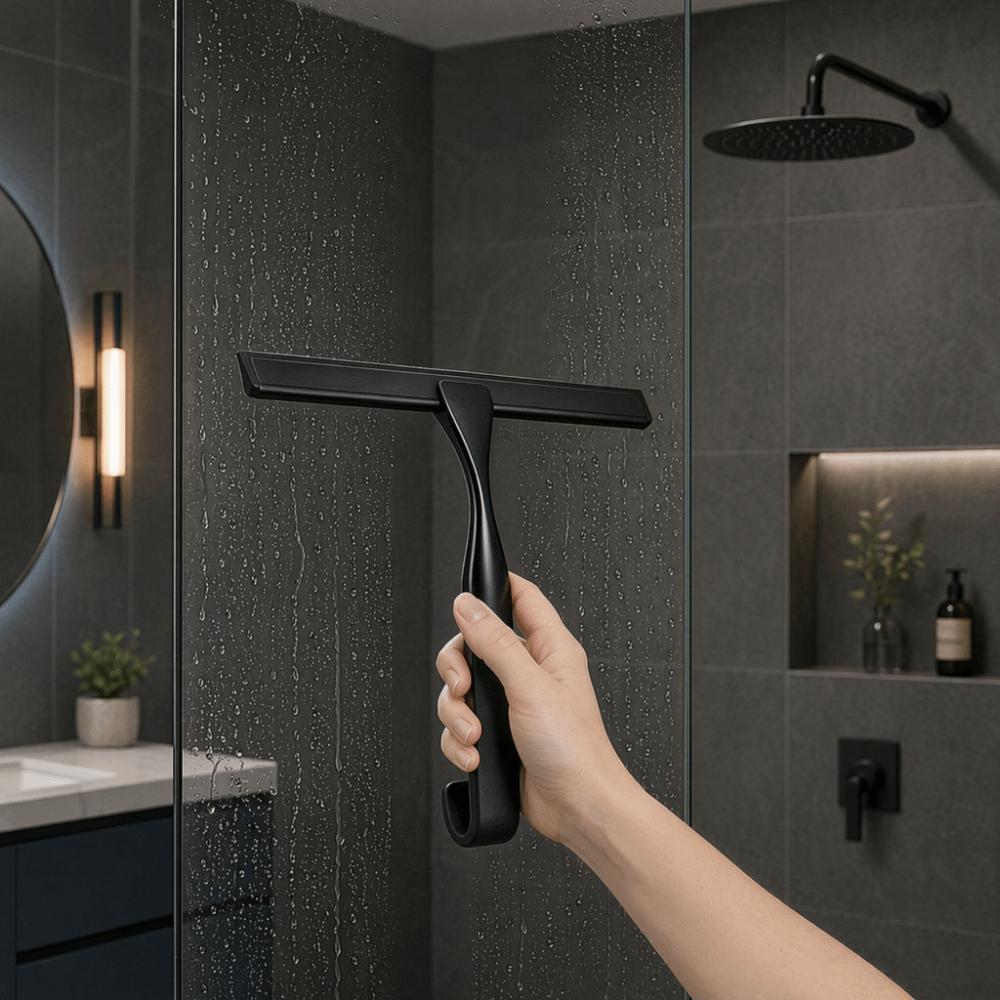 Hanging Shower Squeegee Stainless Steel Glass Cleaner Multifunctional Window Wiper Window Cleaning