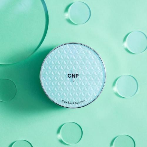 CNP CICA Block Cushion #23 Natural Beige (13g Product + 13g Refill) SPF35 PA++ CICA Cushion Foundation Moisturizing Redness Pore Cover Stain Concealin