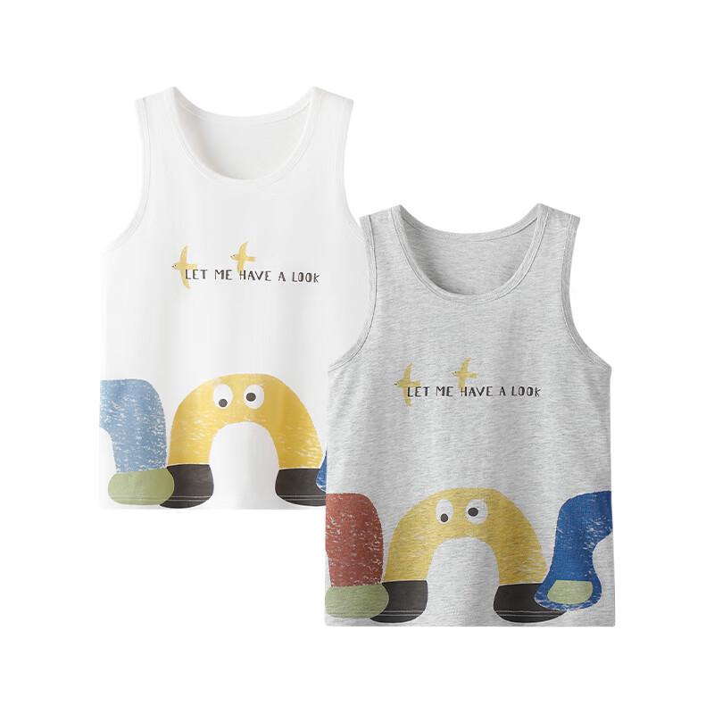 Yingbolun Boys' Pure Cotton Summer Undershirt Vest