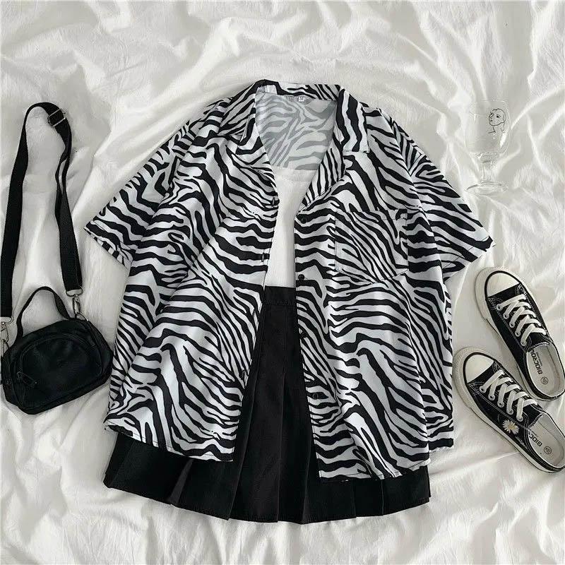 

Леопардовая рубашка женская блузка с принтом лацкан однобортная свободная повседневная универсальная с длинным рукавом рубашка блузка XXXL чёрный