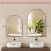 50 x 70cm Arched Home Mirror - Black
