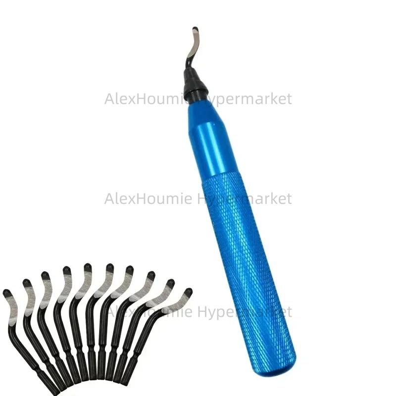 Deburring Tool with 10 High Speed Steel BS1010 Blades Precision Edge Burr Removal on 3D Printing Plastics Resin Art Metal Work