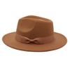 Top Hat Jazz Hat Men'S And Women'S Plush Felt Hat Premium Wool Hat Bow