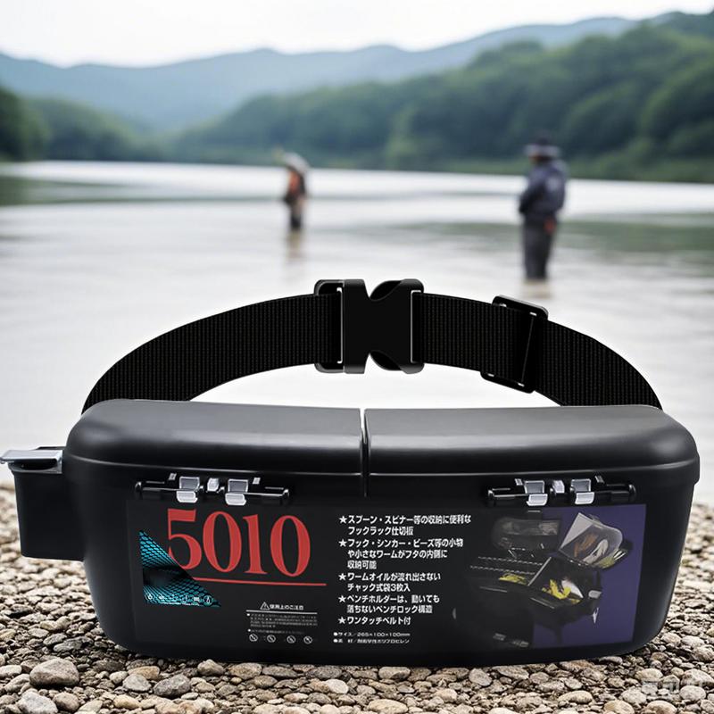 Fishing Bait Box Waist Belt Multi-Functional Tackle Organizer Portable Multifunctional Fishing Equipment Organizer Box Waist Bag