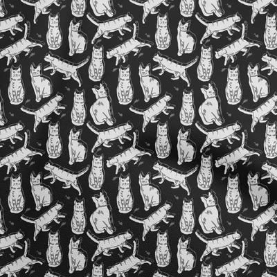 Cotton Cambric Black Fabric Dog Sewing Material Print Fabric By The Yard 42 Inch