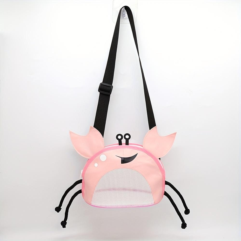 Nyhed Design Krabbe Net Opbevaringstaske, Sød Tegneserie Mønster Lynlås Strandtaske, Pige Mode Skuldertaske, Børns Crossbody Taske