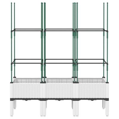 Planter with Trellis White 120 X 40 X 142.5 Cm PP