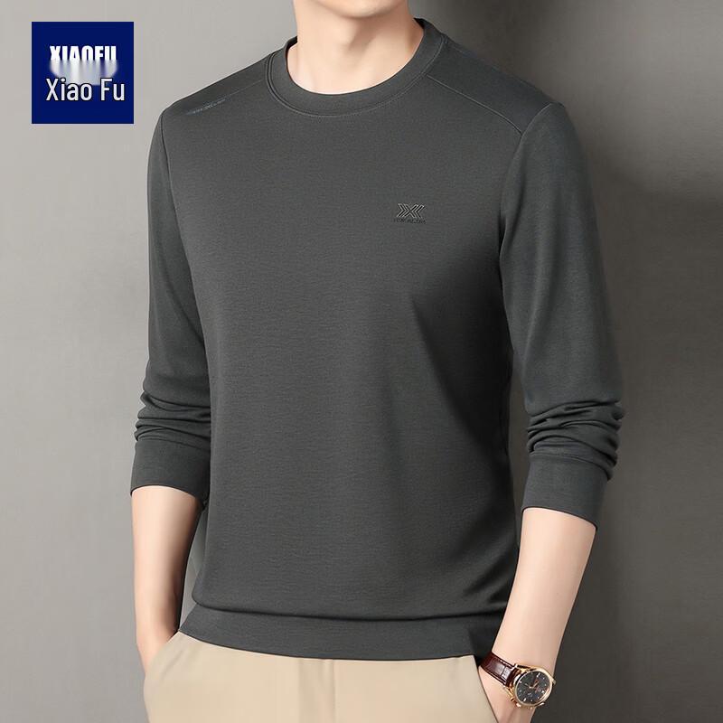 Men s Round Neck Long Sleeve Casual Pullover 2XL