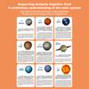 1 Set Kinder Sonnensystem Spielzeug mit 8 3D Sonnen Planeten 9 Karten Modell Universum Astronomische Wissenschaft Lernen STEM Pädagogisch