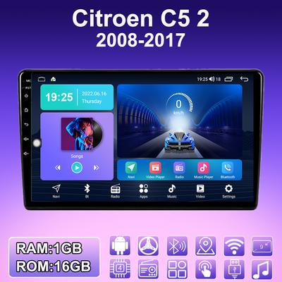 2 DIN Android Car Radio For Citroen C5 2 2008-2017 Multimedia Player Head Unit Stereo GPS Navigation WIFI 1+16GB