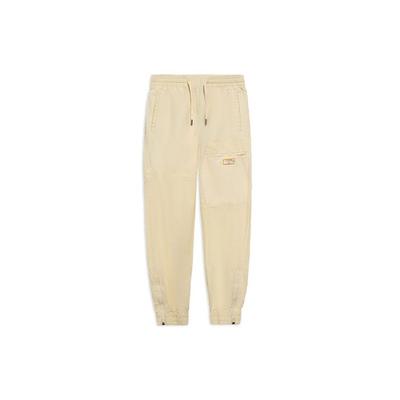 Calças de Moletom Casuais com Cordão e Logo de Cor Sólida Li Ning Masculinas Parte Inferior Nuvem-Damasco AYKS401-4