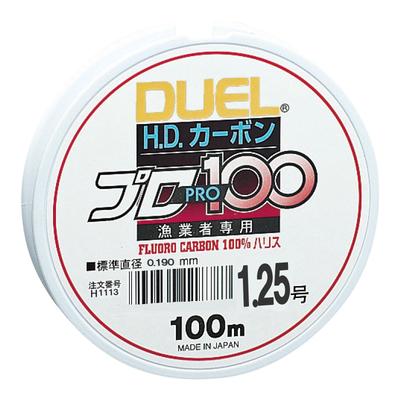 DUEL Fluorocarbon Schnur 1.25, HD Carbon Pro 100S 1.25, Klar, H1113