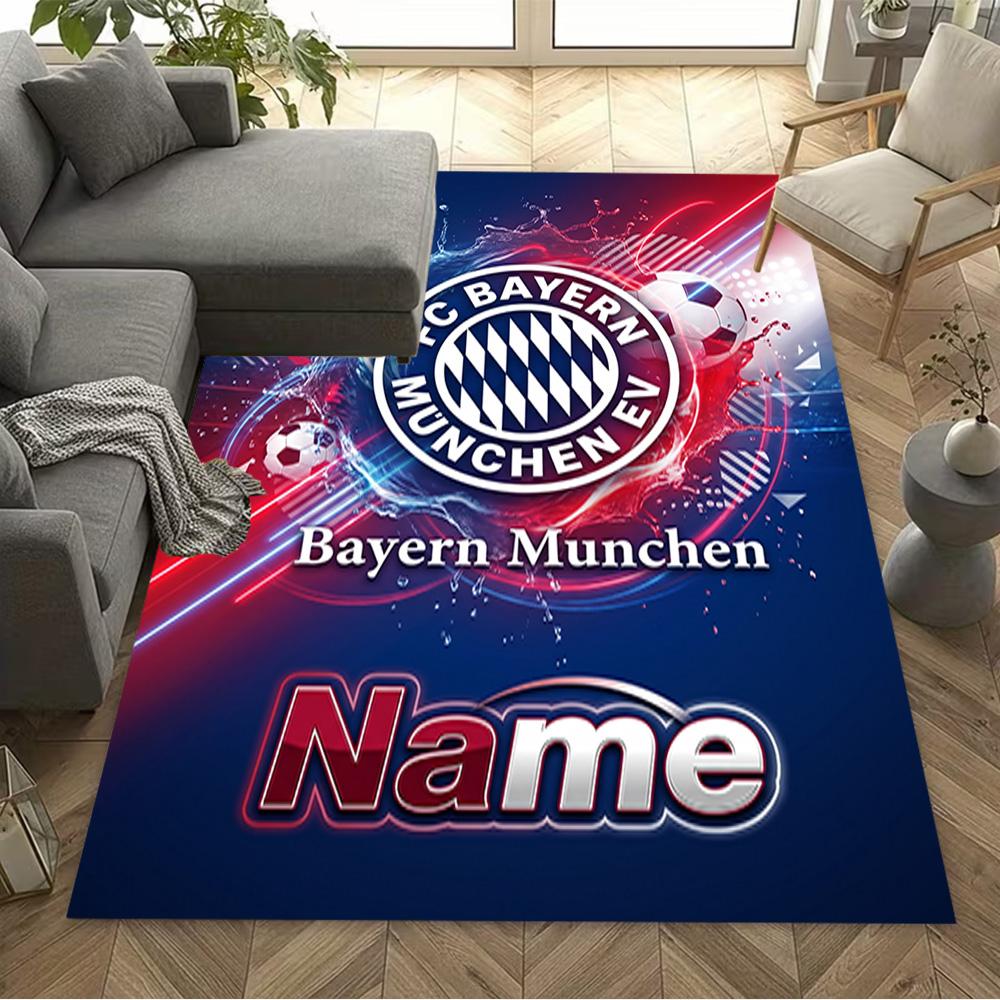 Bayern Munich Crest Area Rug Design for Decorate Room Dormitory Hallway Foyer Anti-slip Rug Decorate Offices Perfect Gift for Friends & Family