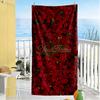 Rose Personalized Text Beach Towel High Absorbency & Quick-Dry Suitable for Swimming Gym Camping Yoga Vacation
