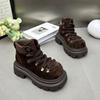 Ankle Boots for Women's Flats Sport Shoes Designer Lace Up Sneakers  Winter Chelsea Boots New Walking Comfort Mujer Botas