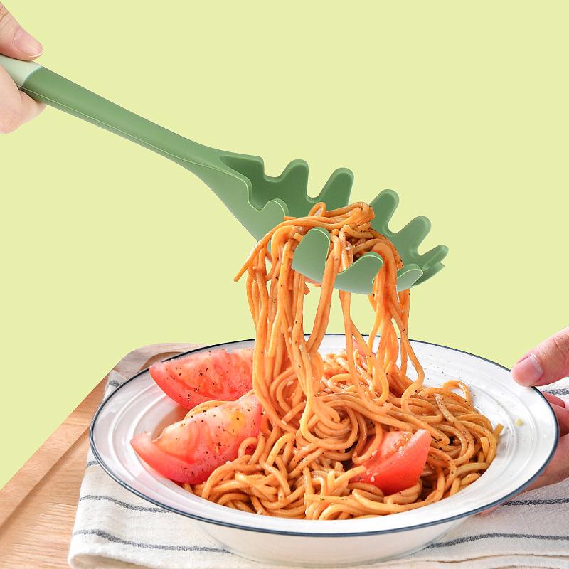 6Piece Silicone Kitchen Utensil Set Chinese Spatula Soup Ladle Slotted Turner Pasta Spoon Salad Honey Scrapers for Non