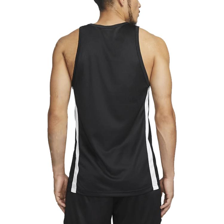 Nike Logo Print Crew Neck Basketball Tank Top Men Tops Black DV9968-010
