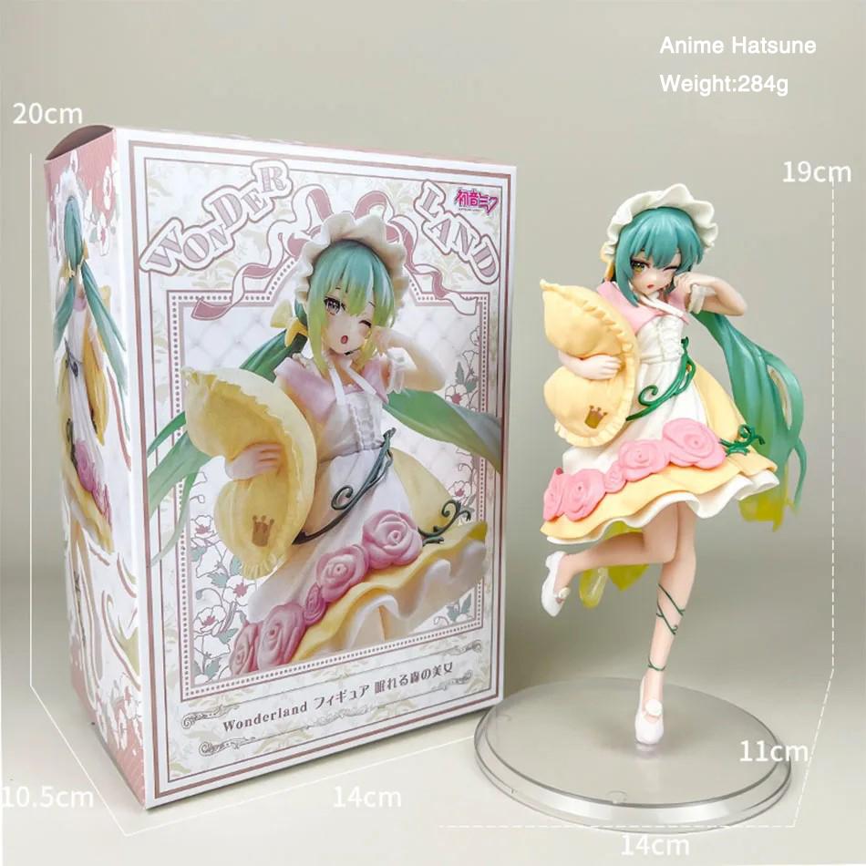 Anime Hatsune Miku X Cinnamoroll Fairy Mirror Sleeping Beauty Figure Car Ornament PVC Model Toy Birthday Gift In Stock