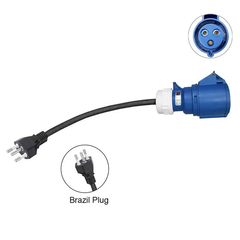 16A Schuko To 32A CEE Industrial Plug UK Charging Adapter Cable