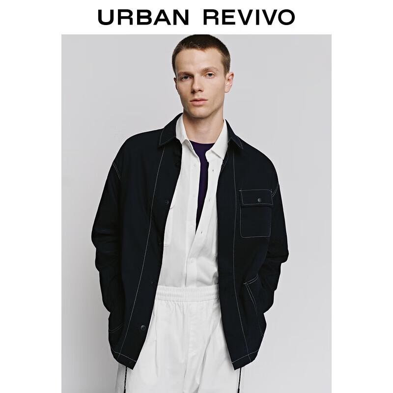 

UR Men s Color-Block Stitching Loose Jacket L