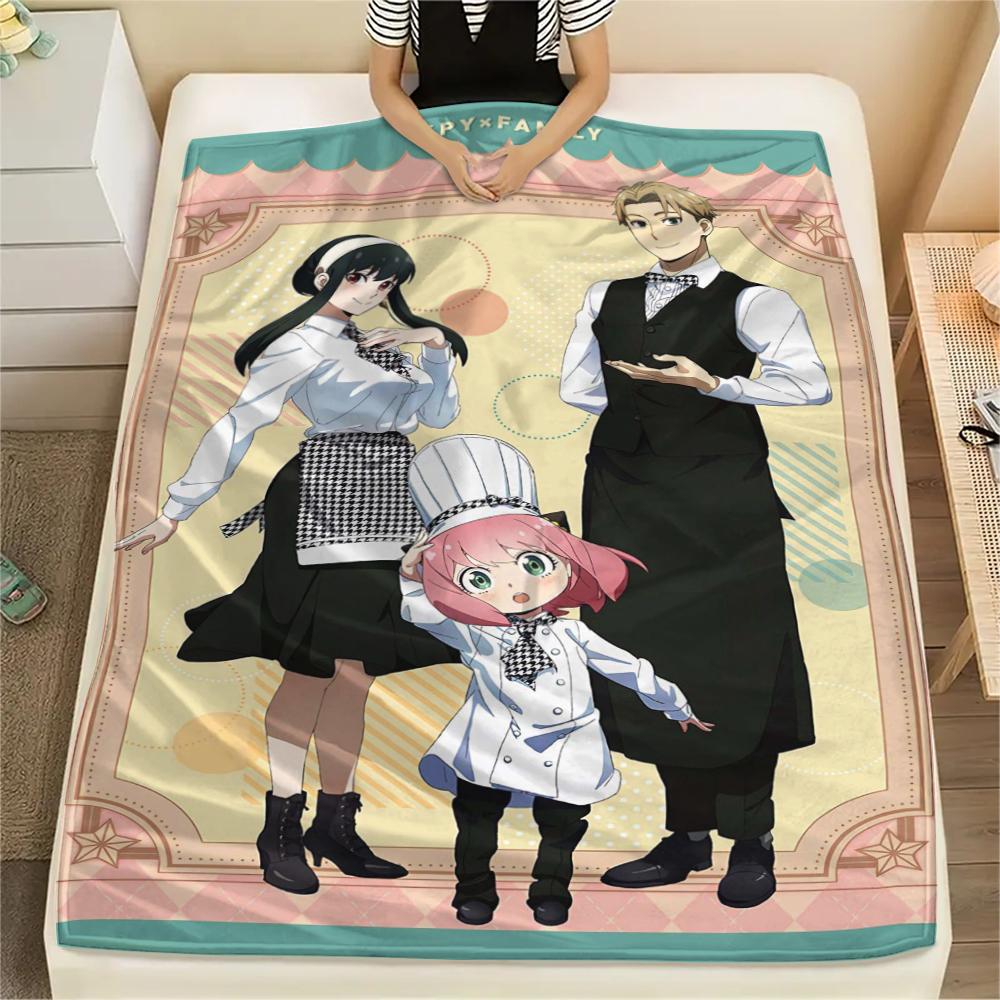 1Pc Cartoon Print Flannel Blanket, High Quality Comfortable for All Seasons, Home Decor, Warmth and Comfort, Perfect for Christmas Birthday Gift