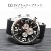 Salvatore Marra Chronograph 10 ATM Water Rubber Japanese Date Calendar Salvatore Marra Popular Brand Includes Watch Cloth Silver Black x Men's Watch,