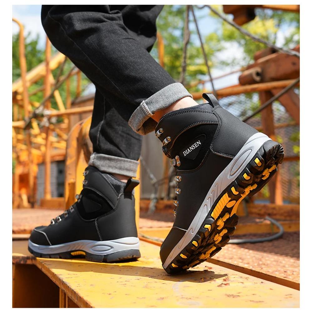 Rotating Button Safety Shoes Men Work Sneakers Indestructible Shoes Puncture-Proof Protective Shoes Work Boots Tactical Boots