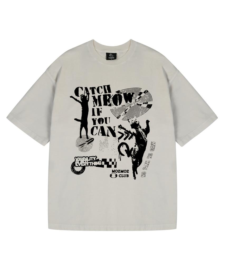 MOZMOZ [Set] Graphic Pigment Oversized Short Sleeve T-Shirt Part01