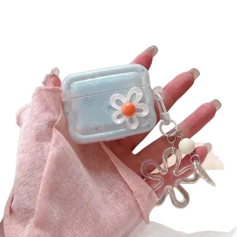Wave Three-dimensional Flower for AirPods Pro1 Apple Bluetooth Wireless 1/1/1 Generation Earphone Cover Female Pendant