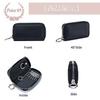 [imeetu] Genuine Leather Smart Key Case for Men and Women with 6 Hooks, Compact, Popular, and Convenient (Rose Red)