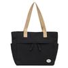 Portable Solid Color Canvas Tote Bag Japanese Style Multi Pocket Simple Handbag Large Capacity Shoulder Bag Ladies