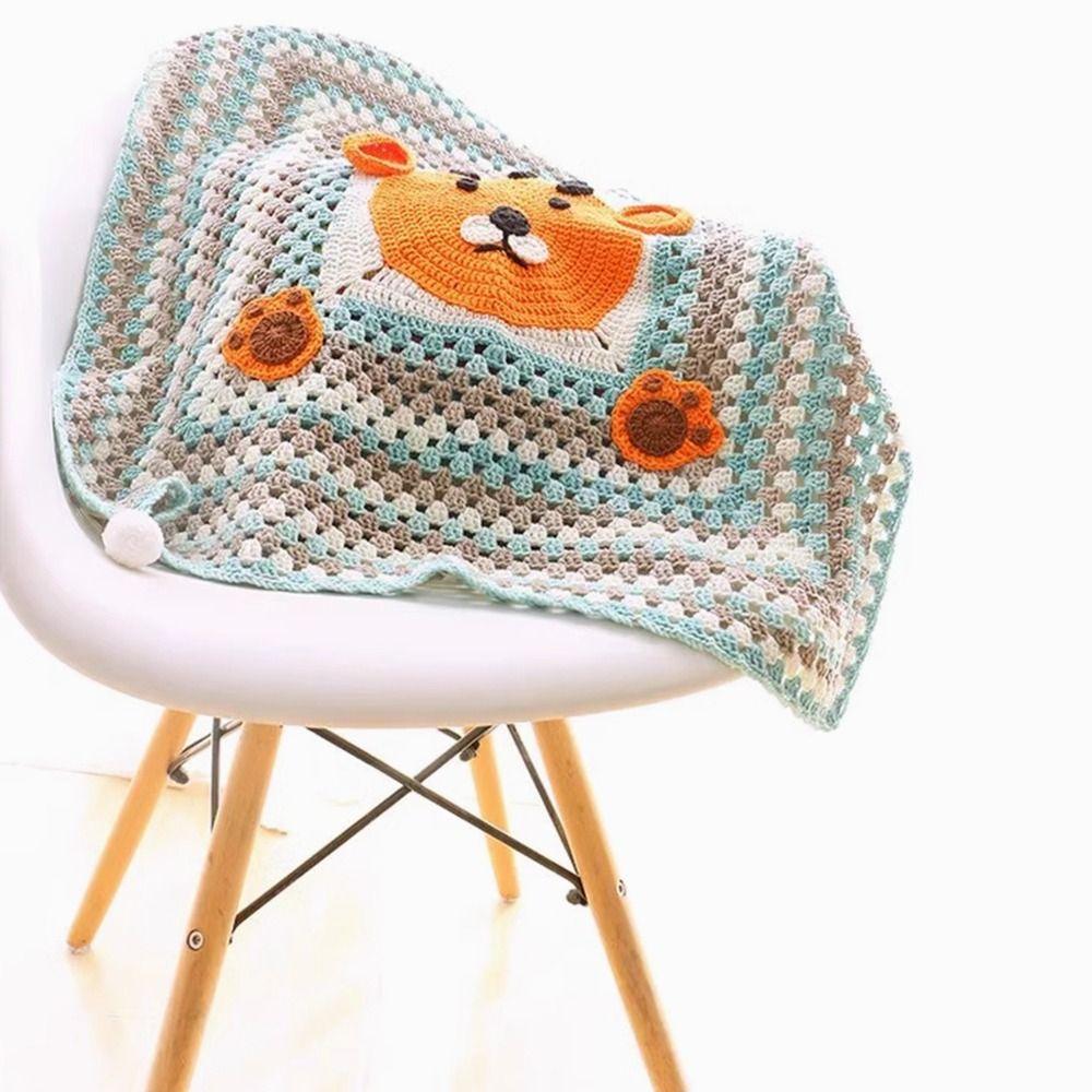Rainbow Color Crochet Knitting Cotton Rainbow Cotton Yarn Warm Milk Cotton Scarf