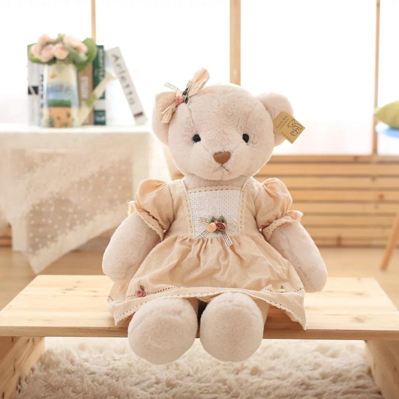 Dressed Teddy Bear Ragdoll Princess Female Bear Large Hug Bear Skirt Bear Doll Birthday Wedding Gift