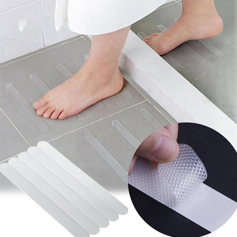 Bathtub and Safe for and More X Anti-slip Mats, 24-piece Set, Waterproof, Transparent, Bathrooms, Floors, Bathtubs, Kitchens, Stairs, (2cm 20cm,