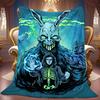 1Pc donniedarko Print Flannel Blanket, High quality Comfortable for All Seasons, Home Decor, Warmth and Comfort, Perfect for Christmas Gifts