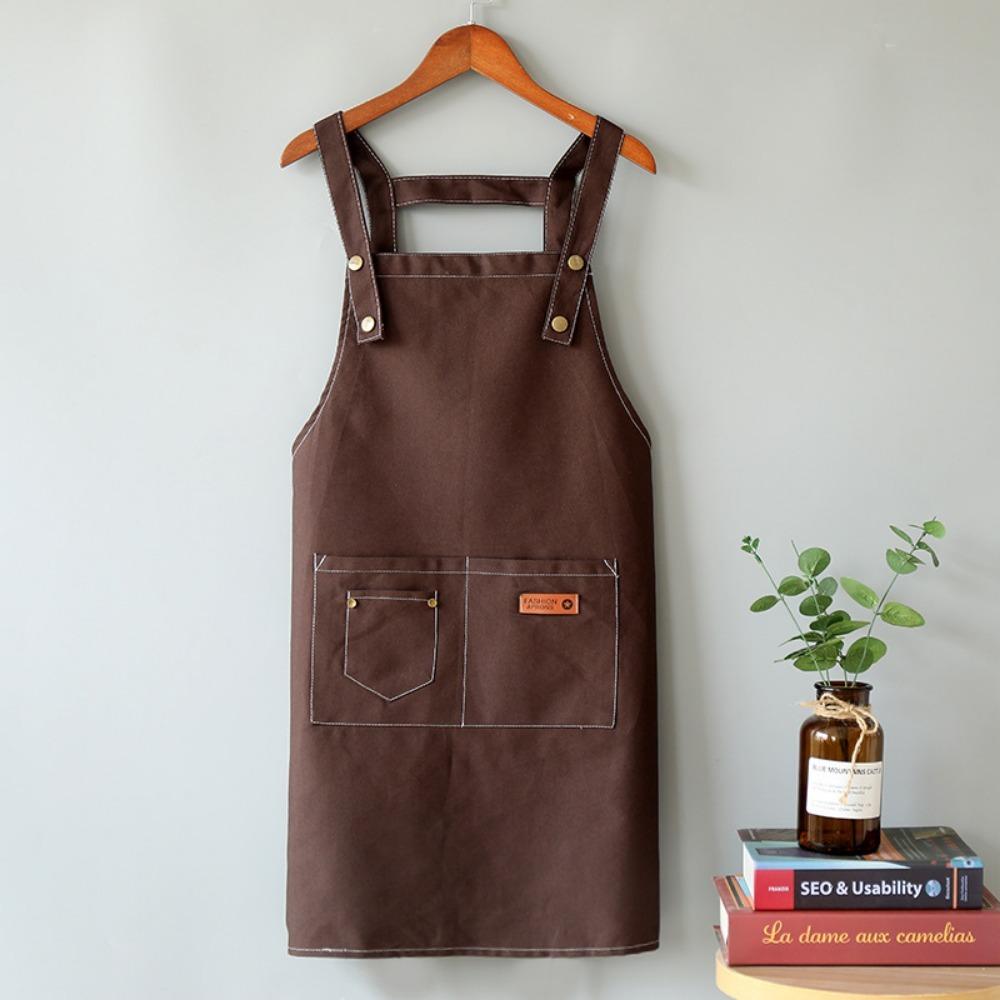 Canvas Chef Apron Waterproof Denim Apron Kitchen Sleeveless Apron  For Men Women