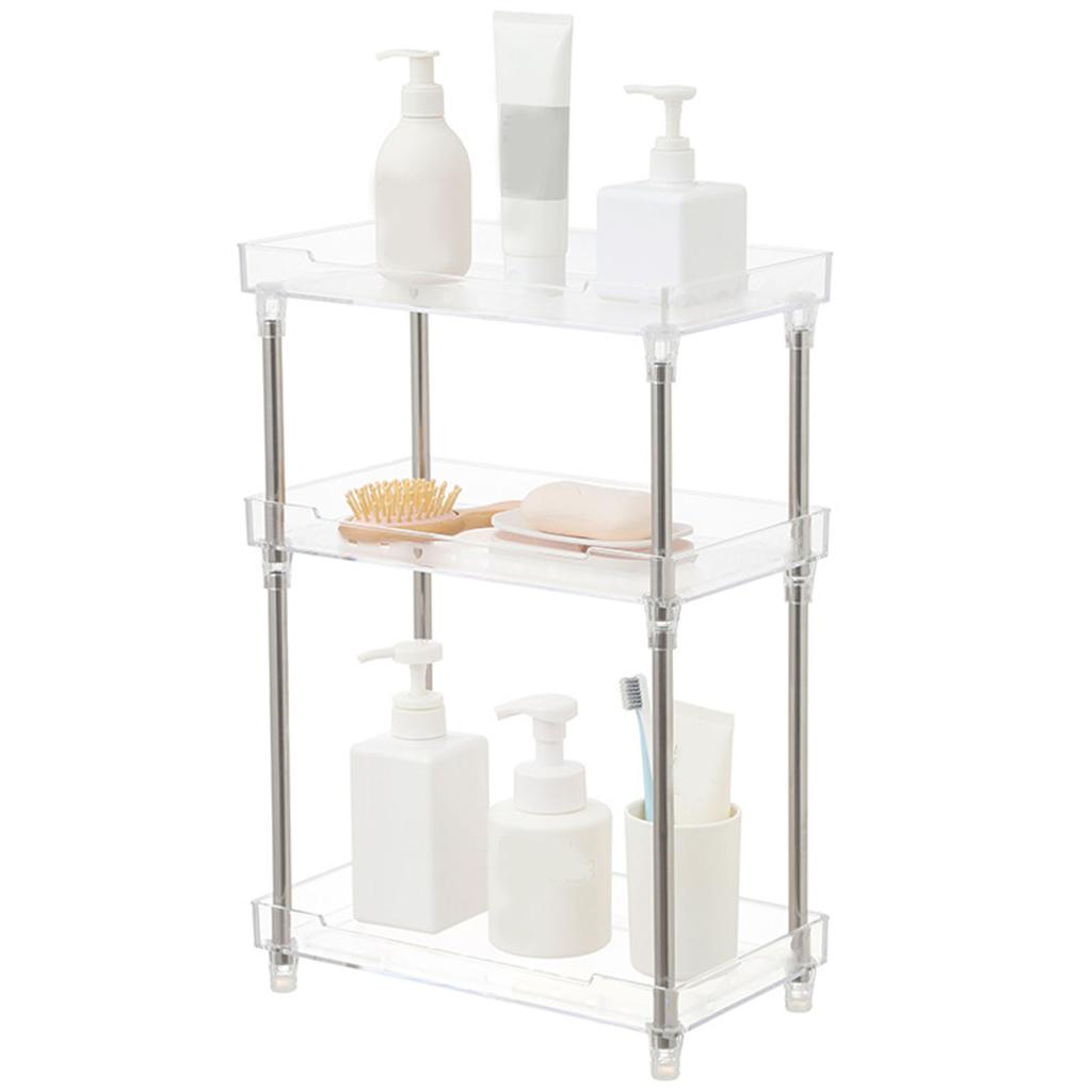 Make-up Organizer Gestell Abnehmbares Kosmetik-Aufbewahrungsregal mit durchsichtigem Acryl-Tablett für Toilettenartikel