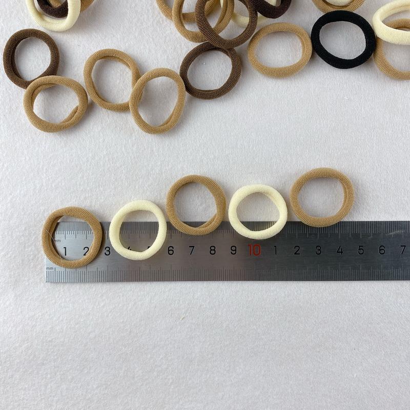 100 Stück/Packung Kleine Haargummis für Kinder 3cm Elastische Nylon-Haarbänder Set Mädchen Pferdeschwanzhalter Haargummis Kleinkinder Kopfschmuck