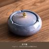 Round Ashtray with Lid Ceramic Wind-proof Fly Ash Ashtray Household Living Room Luxury Creative Decorative Accessories Ashtray