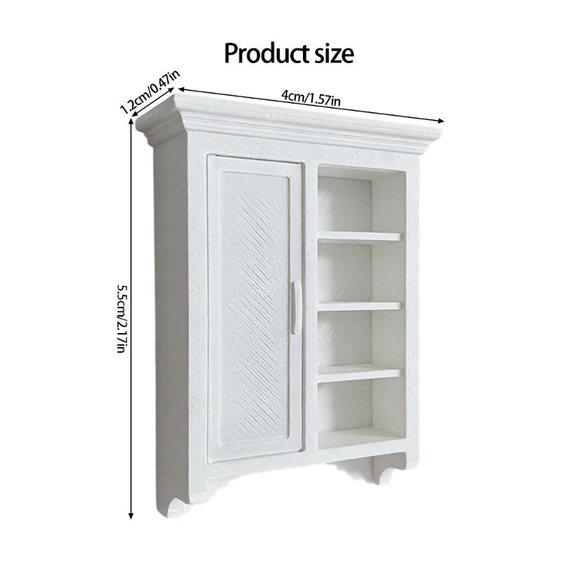 Elegant Miniature Wall Cabinet Model Figure For 1/12 Doll House Display Accessories And Living Room Scene Decoration