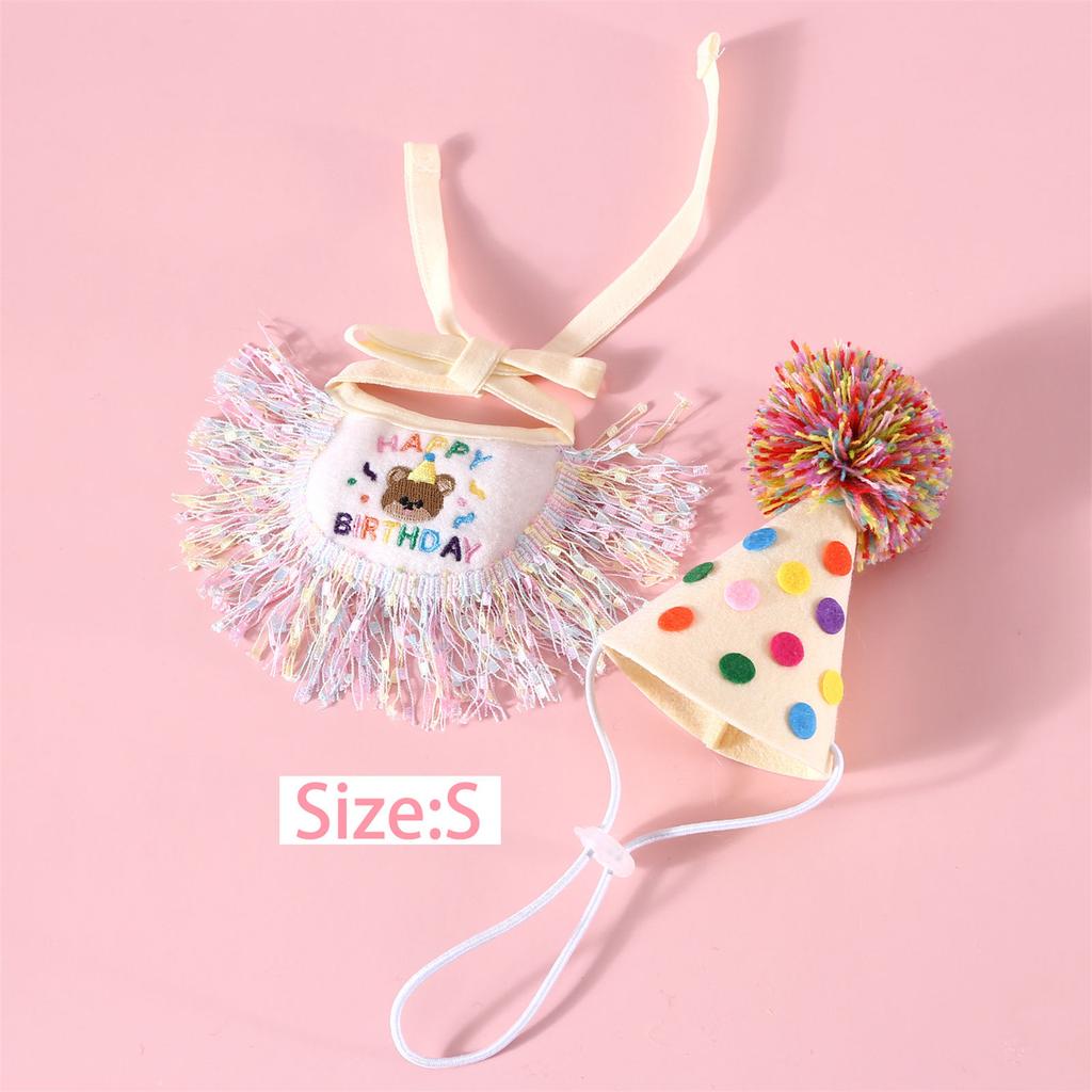 Cute Dogs Birthday Hat with Bandanas Delicate Dogs Summer Spring Celebration Hat