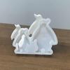 Bear Penguins Holder Mold Candlestick Mold for Candle Tealight Holder Decor Gypsum Ornament