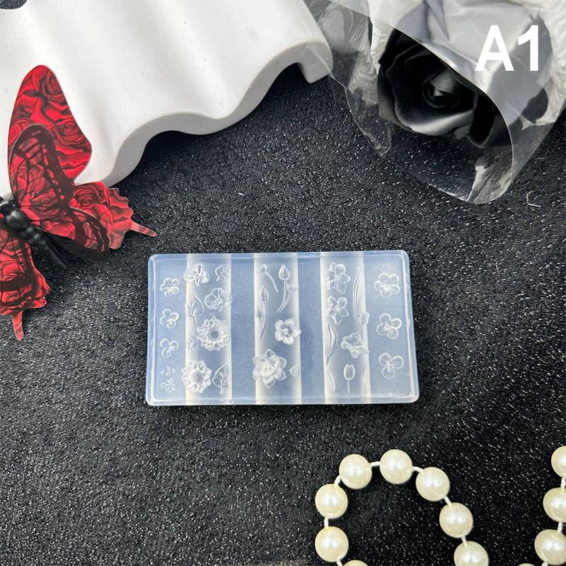 Cartoon Flower Shape Silicone Nail Mold Nail Stamping Nails Diy Nail Salon Design Stereoscopic Manicure Art Tool