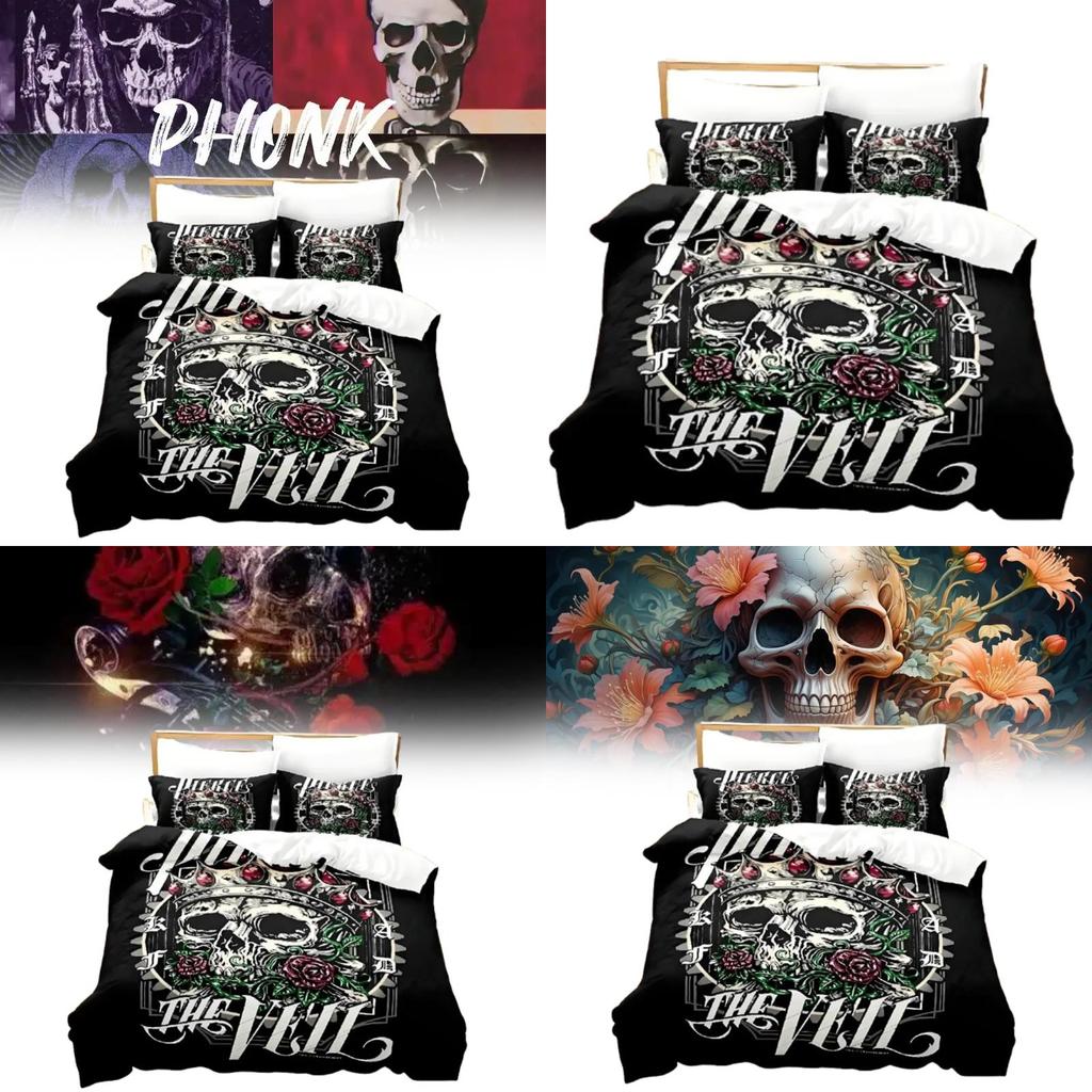 Pierce The Veil 3piece Comforter Cover Set With Cotton Texture For Bedroom
