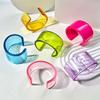 Popular Fashion Simple Open Mouth Acrylic Bangle Bracelet Daily Casual Resin Half Bracelet Suitable for The General Public