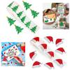 500pcs/roll Laser Type Reflective Labels Snowman Snowflake Stickers Self-Adhesive Decals  Envelope