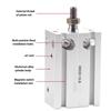 Cylinder Aluminum Alloy MD10/16/20/25/32X5*10X15X20X25X30X40X50X60S MD Free Installation Small Multi Position Fixed Pneumatic