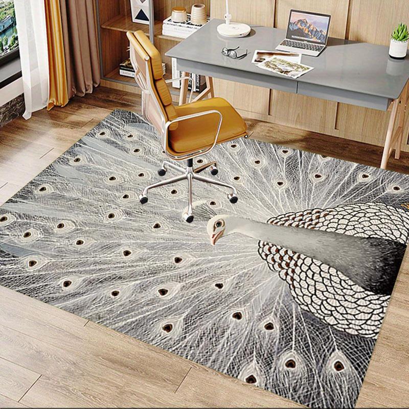 1PC peacock white Extra Large Non Slip Floor carpet, Office, family, bedroom, Studio   Large Area Rug Indoor Rugs, , Vibrant Colors